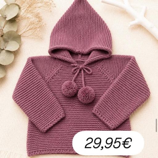 Jersey con capucha granate  [0]