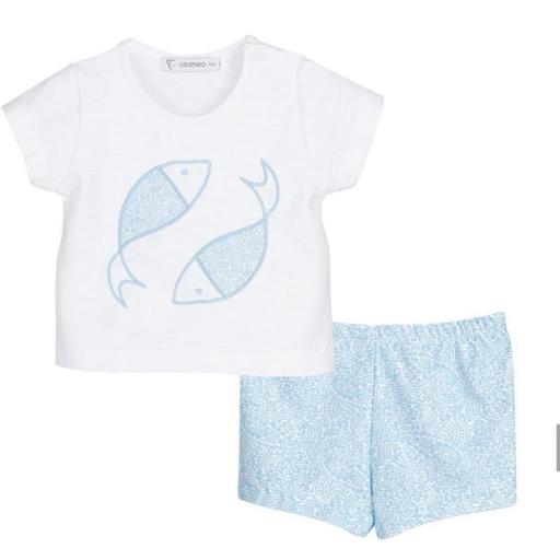 Conjunto bańo Nińo Calamaro bebé cachemir 