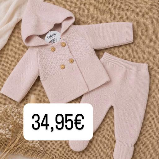 Conjunto 2 piezas babidu rosa nude 