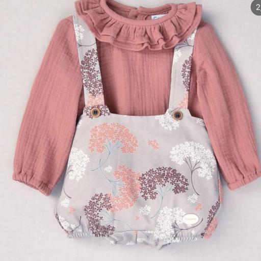 Conjunto “Amanecer en Otoño ” – Camisa Terracota y Peto Floral (Cocote) [0]
