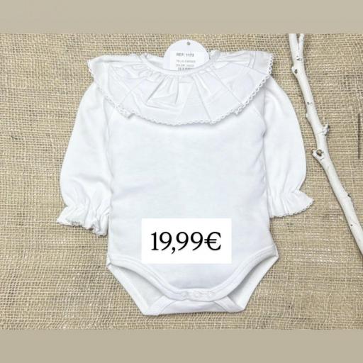 Body algodón cuello volante  [0]