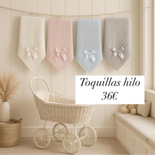 Toquillas hilo colores lazo 