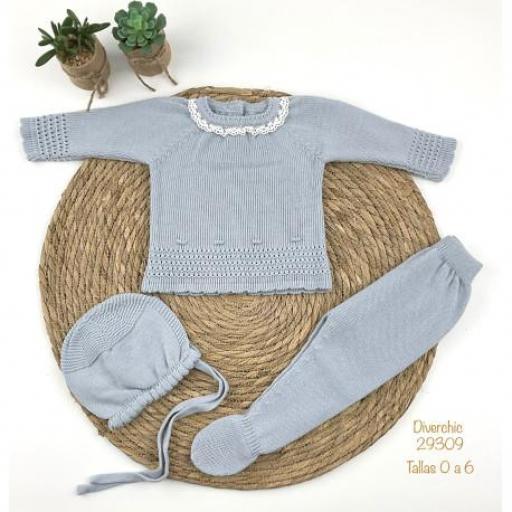 Conjunto de lana 3 piezas gris  [0]