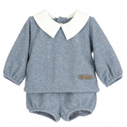 Conjunto 2 piezas Azul grisáceo 