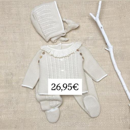 Conjunto lana 3 piezas lino 