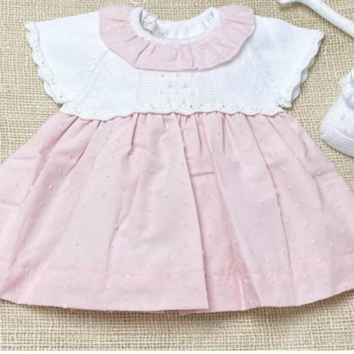 Vestido dots rosa blanco  [0]