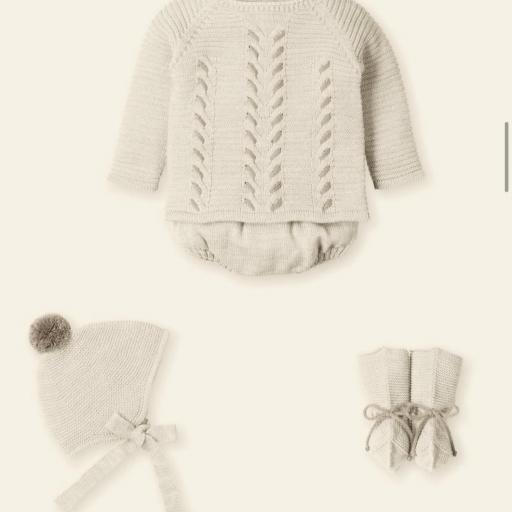 Conjunto lana 4 piezas Piedra 