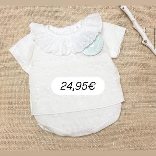 Conjunto hilo 2 piezas blanco 
