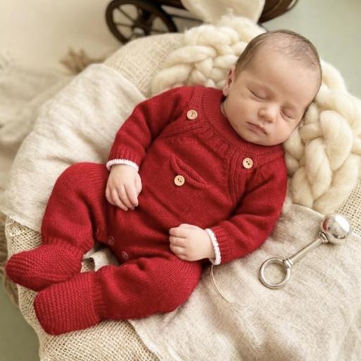 Conjunto peto Lana rojo
