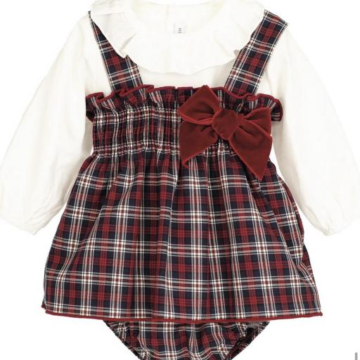 Conjunto 3 Piezas Cuadros Escoceses – Elegancia Navideña para Ella