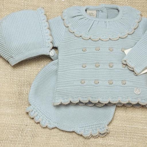 Conjunto lana 3 piezas “entre topitos” [1]