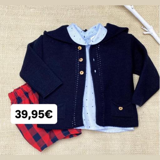 “Encanto a cuadros “conjunto bebé niño 3 piezas  [0]