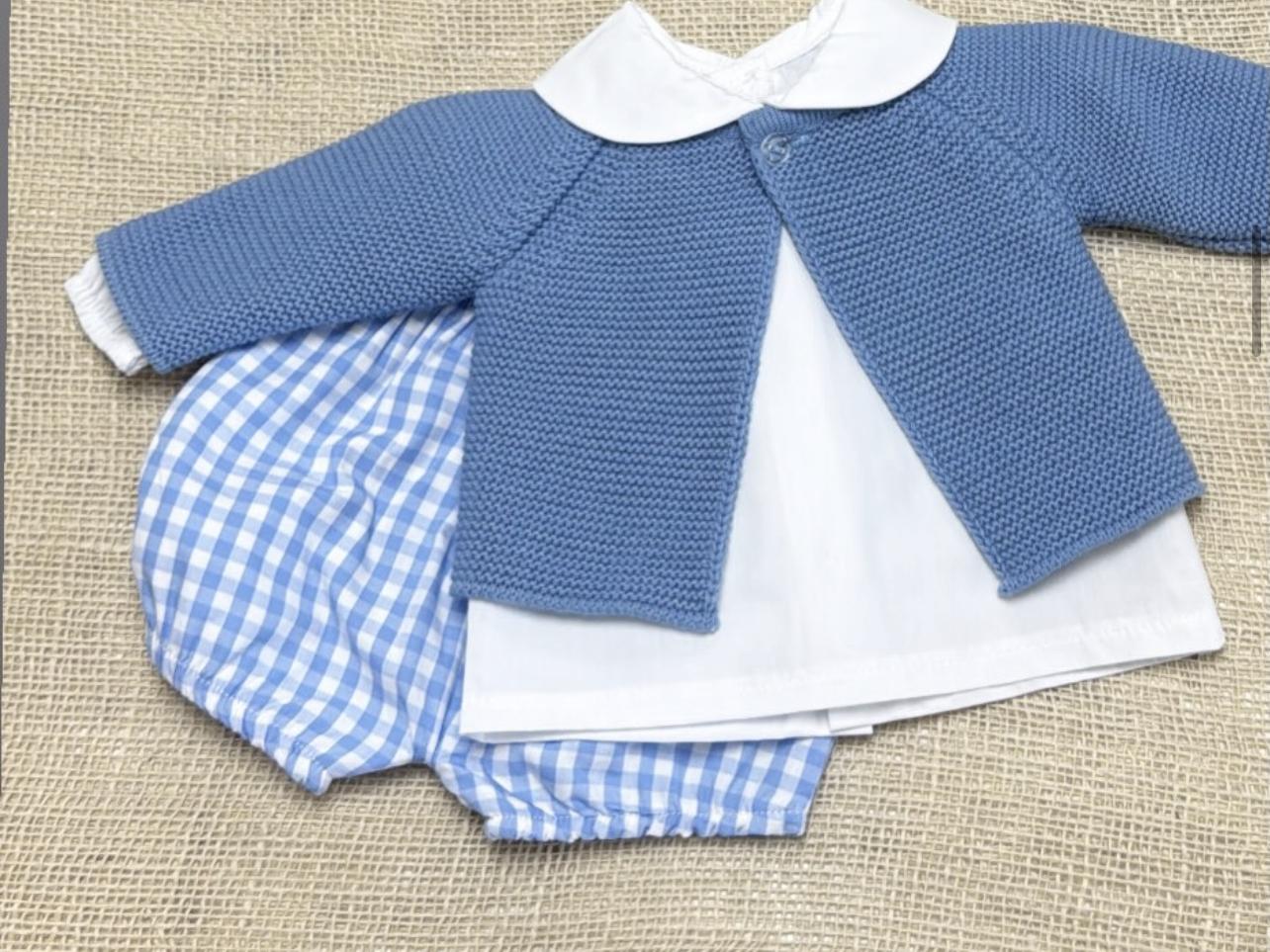 Conjunto 3 piezas azulado