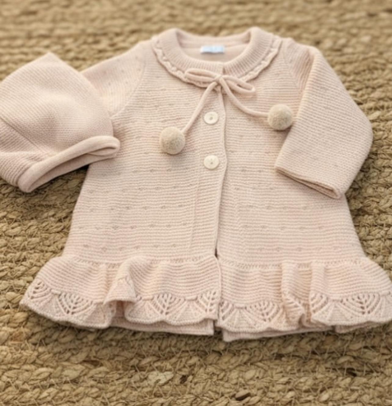 Abrigo con capota de lana rosa Mac Ilusión