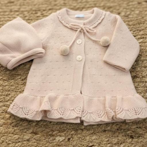 Abrigo con capota de lana rosa Mac Ilusión [0]