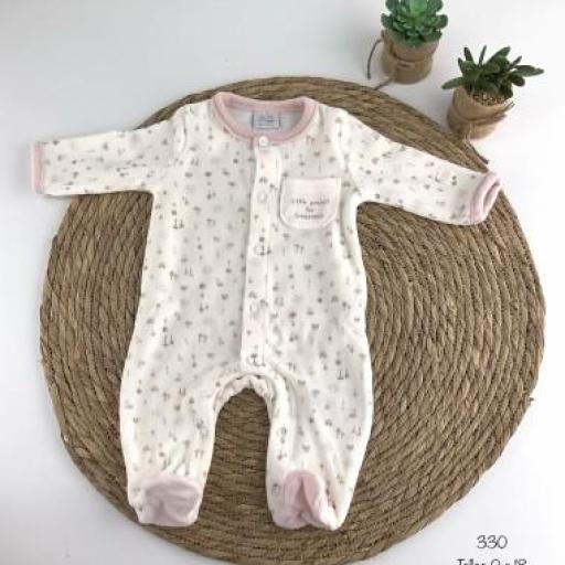 Pijama terciopelo blanco rosa  [0]
