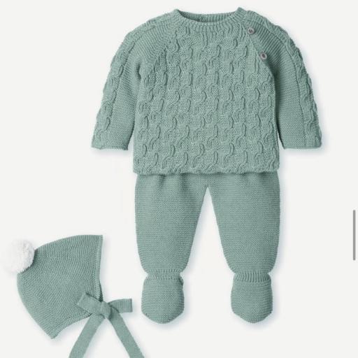 Conjunto de lana 3 piezas Verde  [0]