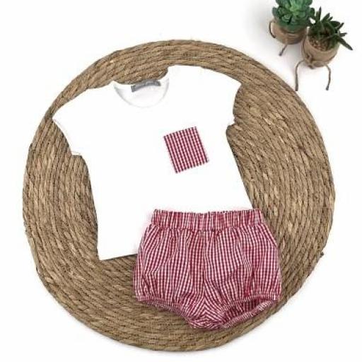 Conjunto bebé niño cuadritos 