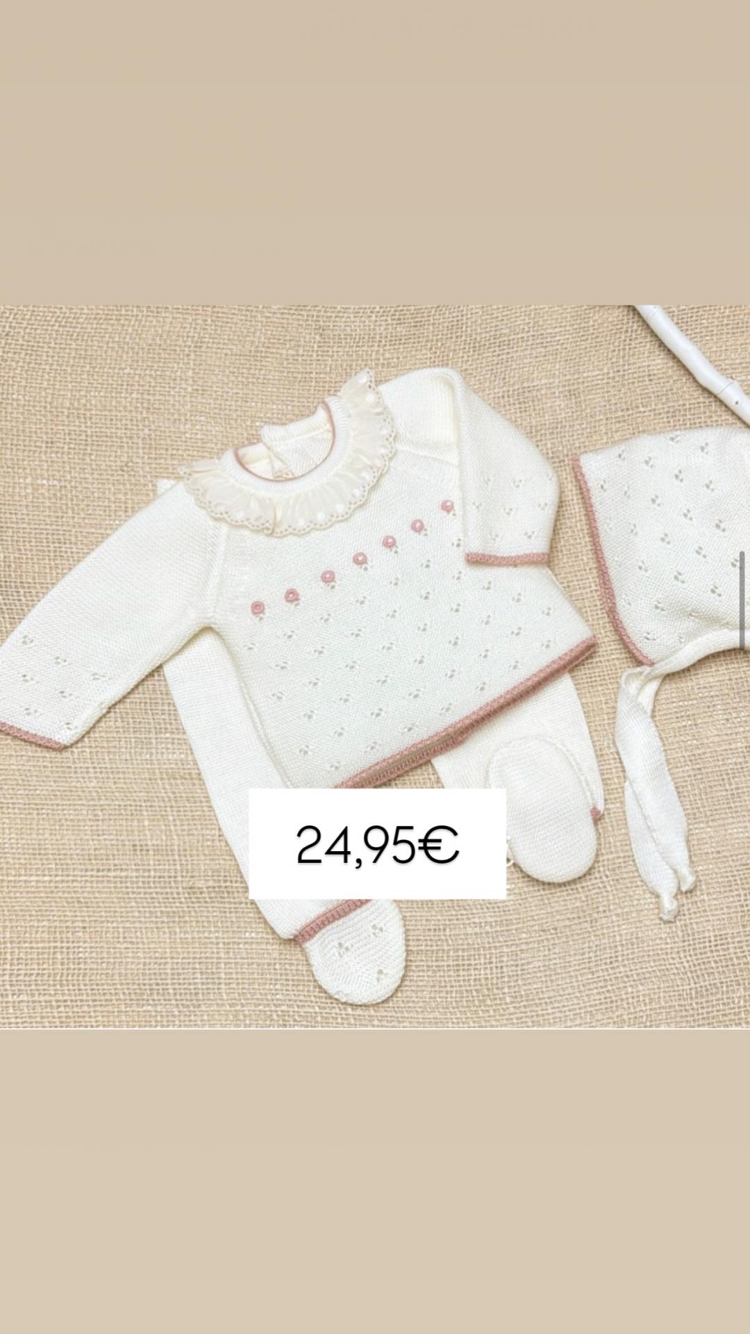 Conjunto 3 piezas hilo blanco maquillaje