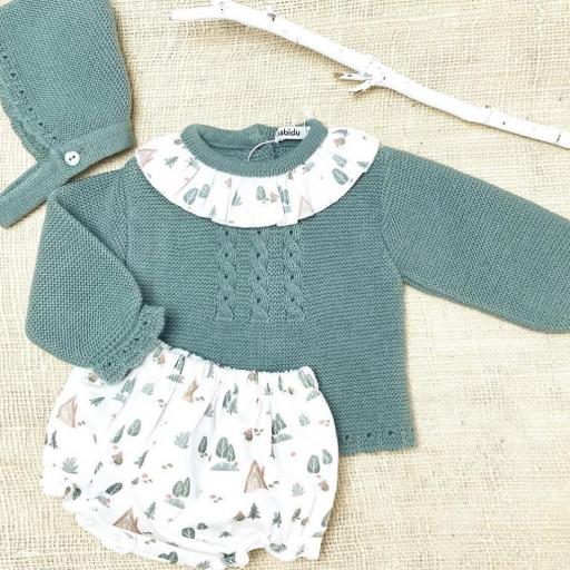 Conjunto de Lana Verde de 3 Piezas - Babidú