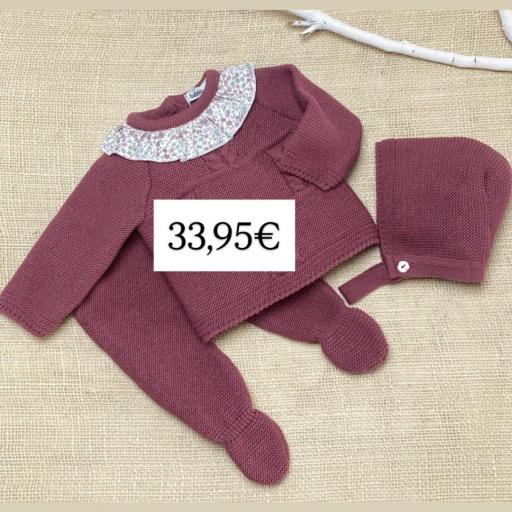 Conjunto 3 piezas lana bebé 