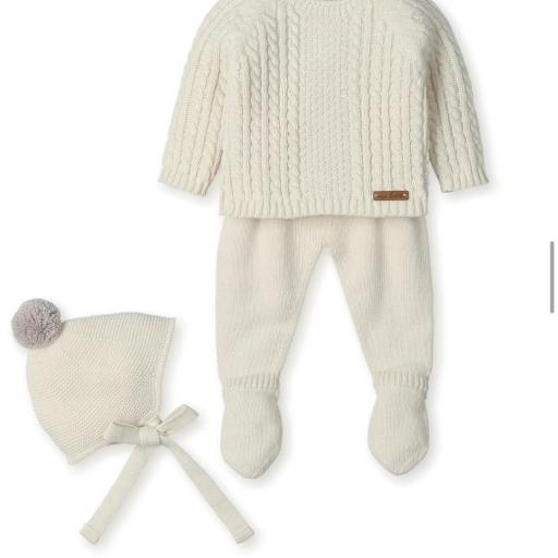 Conjunto lana 3 piezas natural  [0]