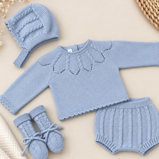 Conjunto lana 4 piezas Azul  [0]