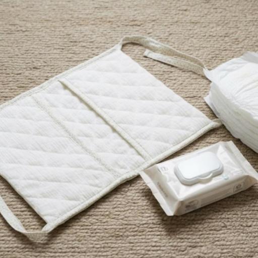 Porta pañales tela beige 