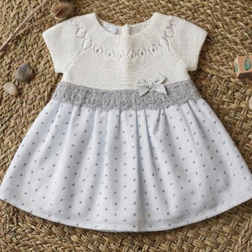 Vestido topitos gris  [0]