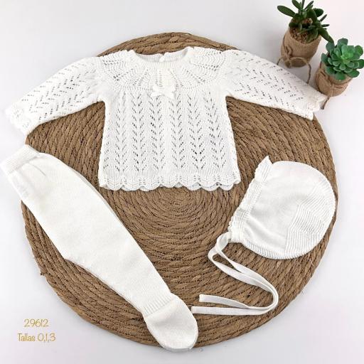 Conjunto hilo 3 piezas blanco 