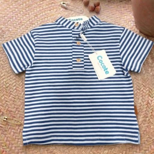 Camiseta polo rayas marino 