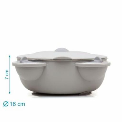 Cuenco térmico 450 ml acero inoxidable gris  [2]