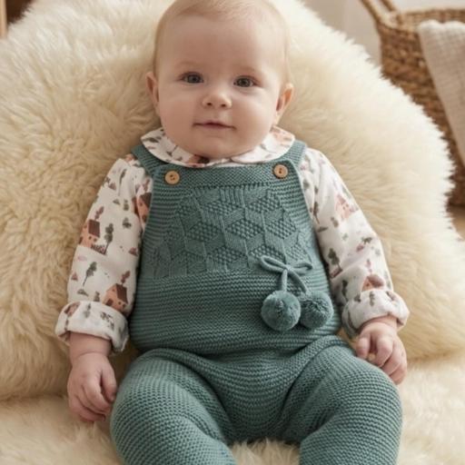 Conjunto peto lana verde