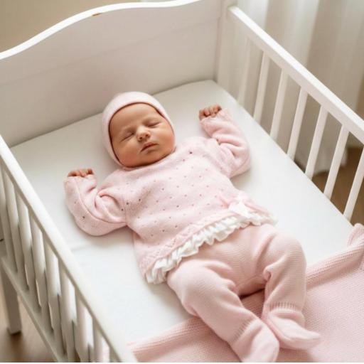 Conjunto hilo 3 piezas rosa pastel 