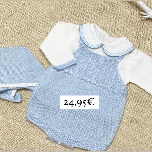 Conjunto hilo 3 piezas Azul celeste