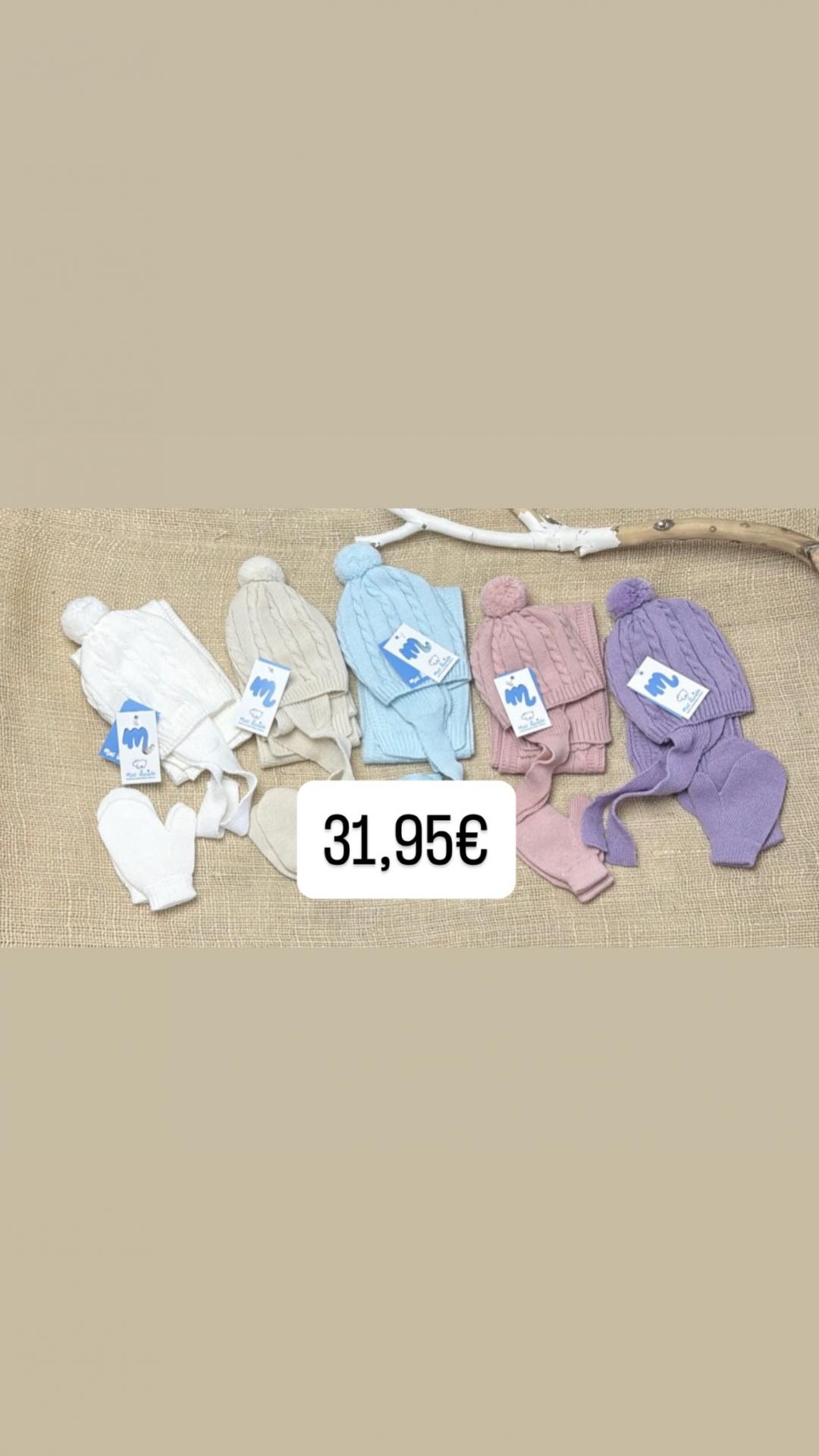 Gorro bufanda y manoplas