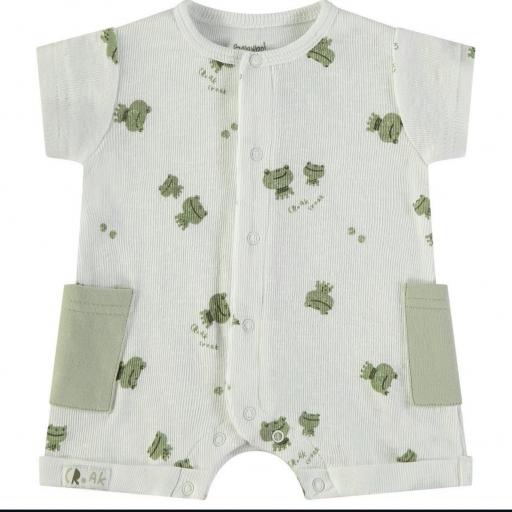 Pelele manga corta algodón 