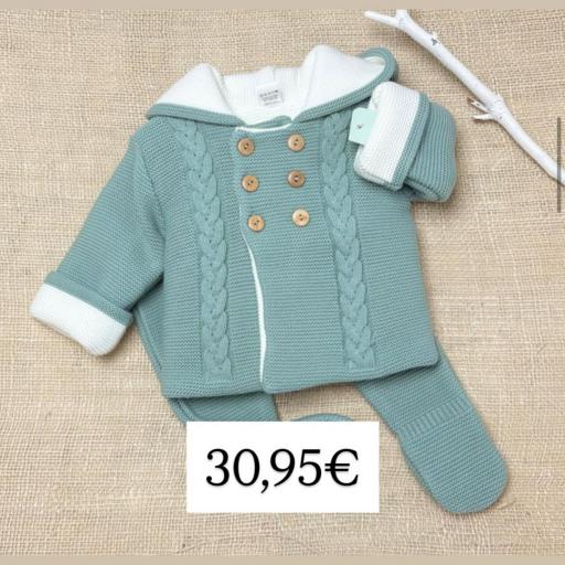 Conjunto lana 2 piezas verde 