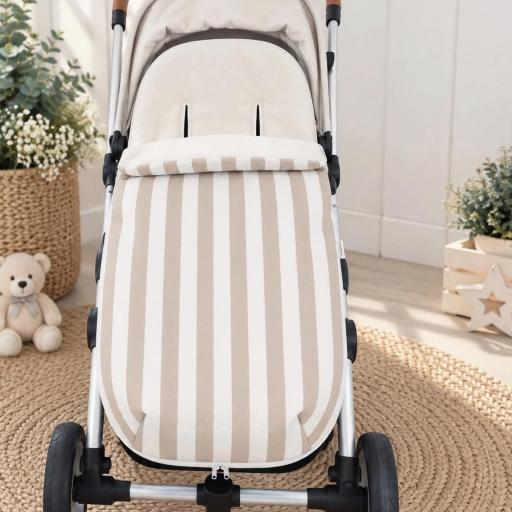 Sacó silla universal rayas beige  [0]