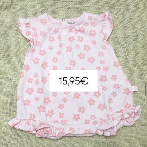 Pelele algodón bebé niña flores 