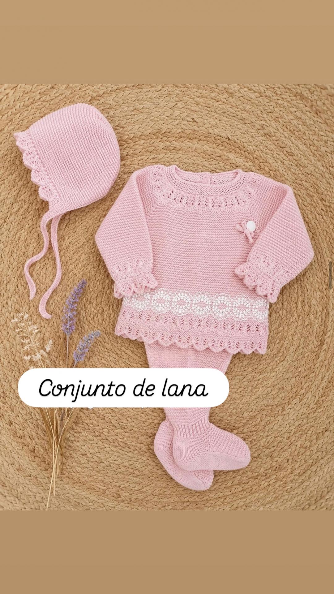 Conjunto lana 3 piezas verde