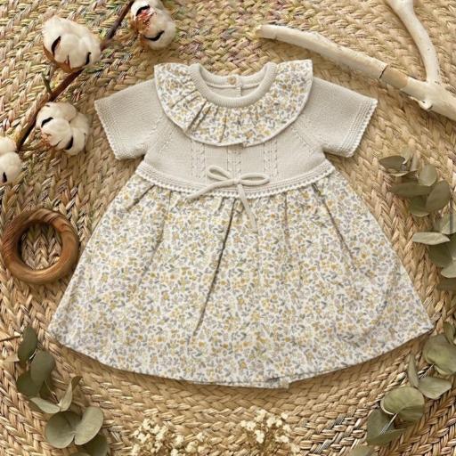 Vestido florecita beige  [0]