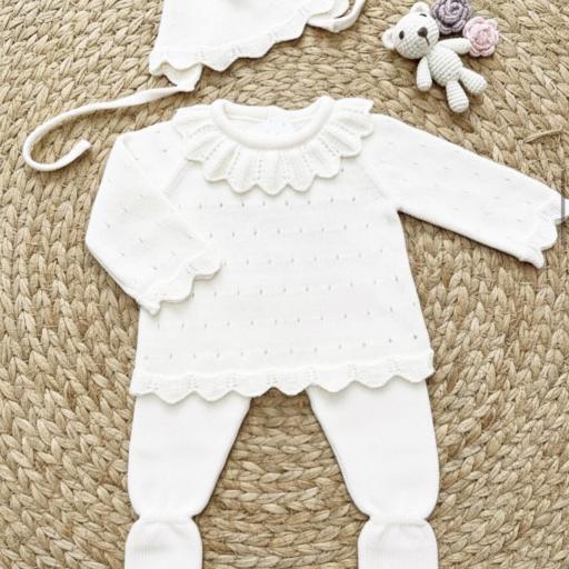 Conjunto hilo 3 piezas blanco 