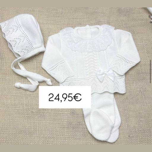 Conjunto hilo 3 piezas blanco 