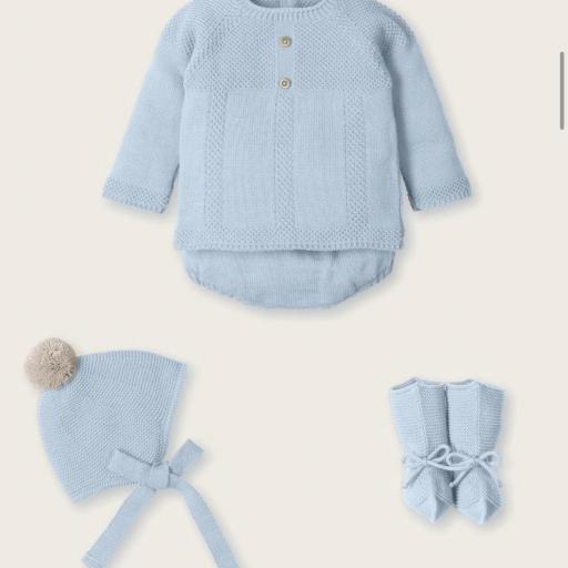 Conjunto lana 4 piezas nube 