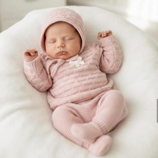 Conjunto lana 3 piezas rosa nude  [0]