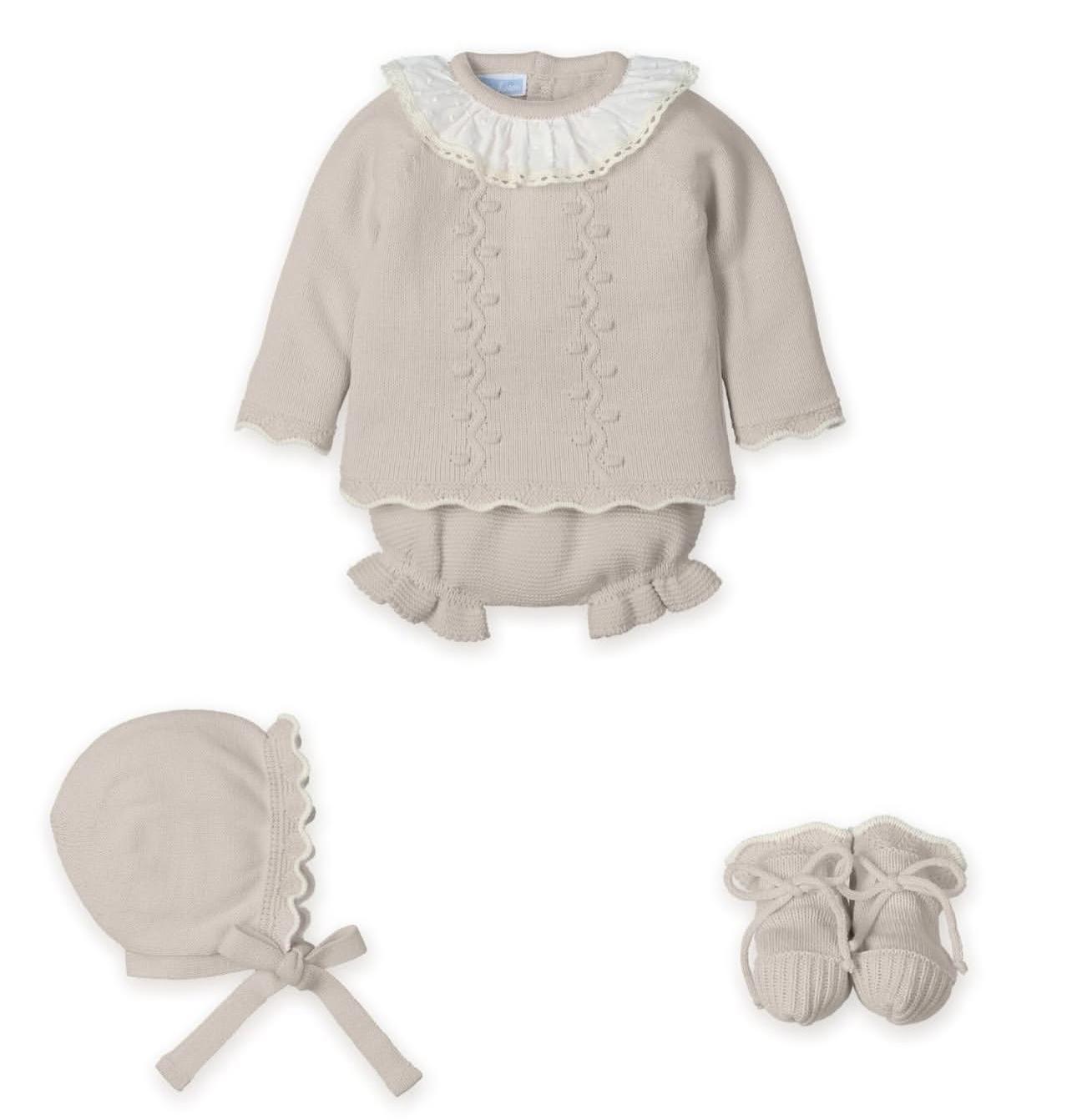 Conjunto lana 4 piezas Mac Ilusion avellana