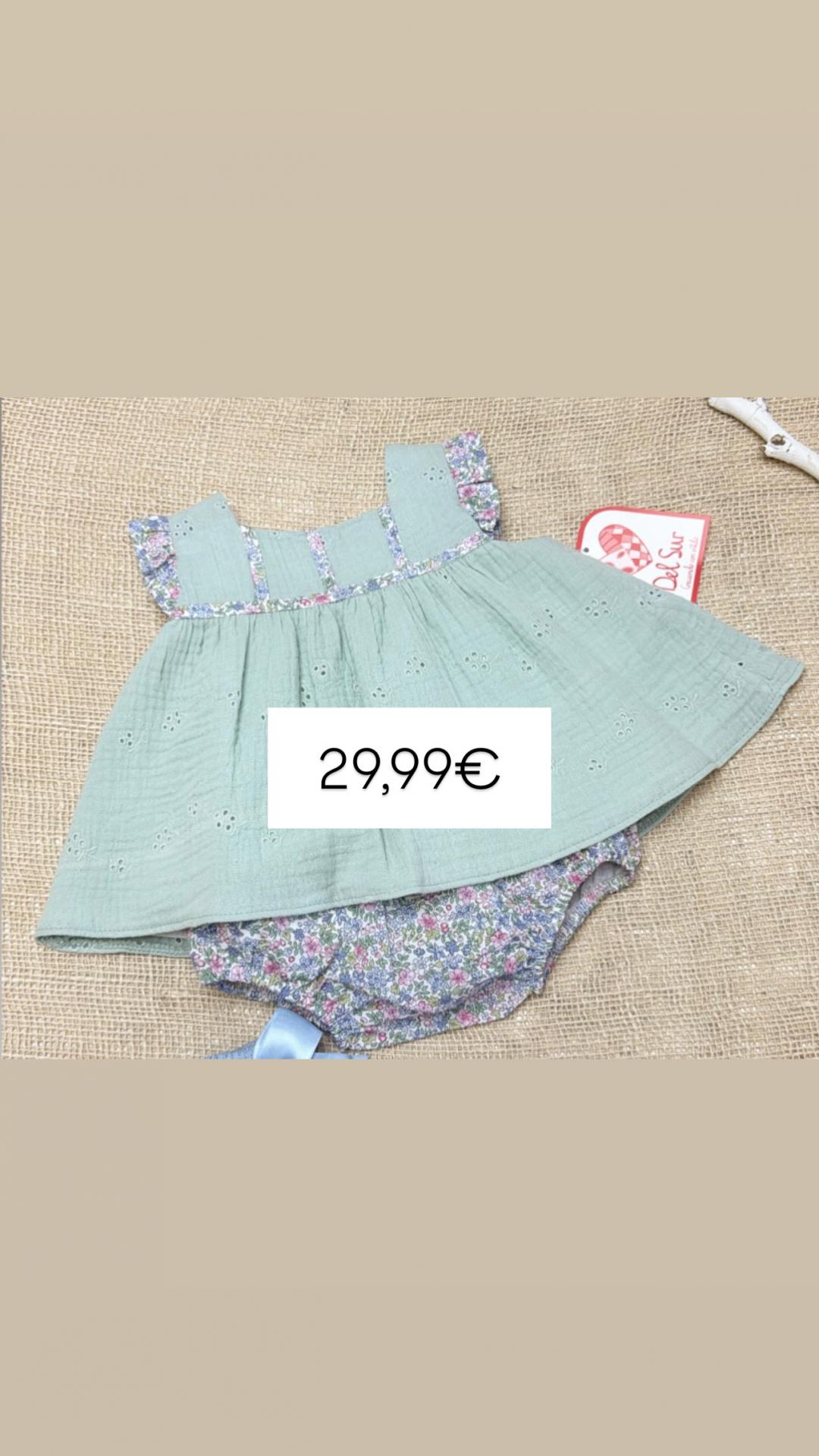 Jesusito y braguita calado verde