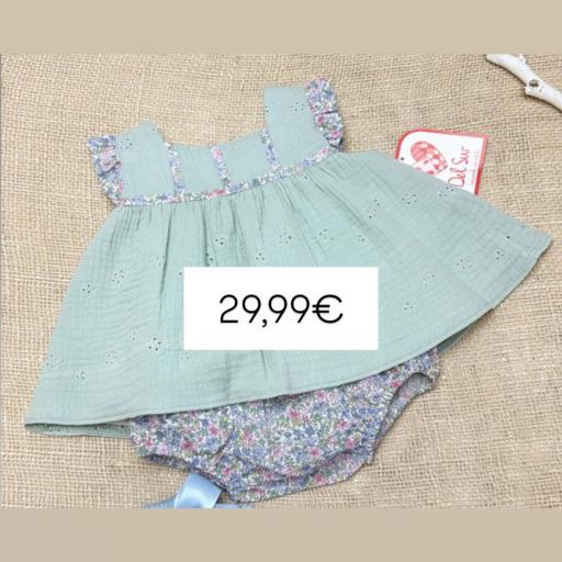 Jesusito y braguita calado verde