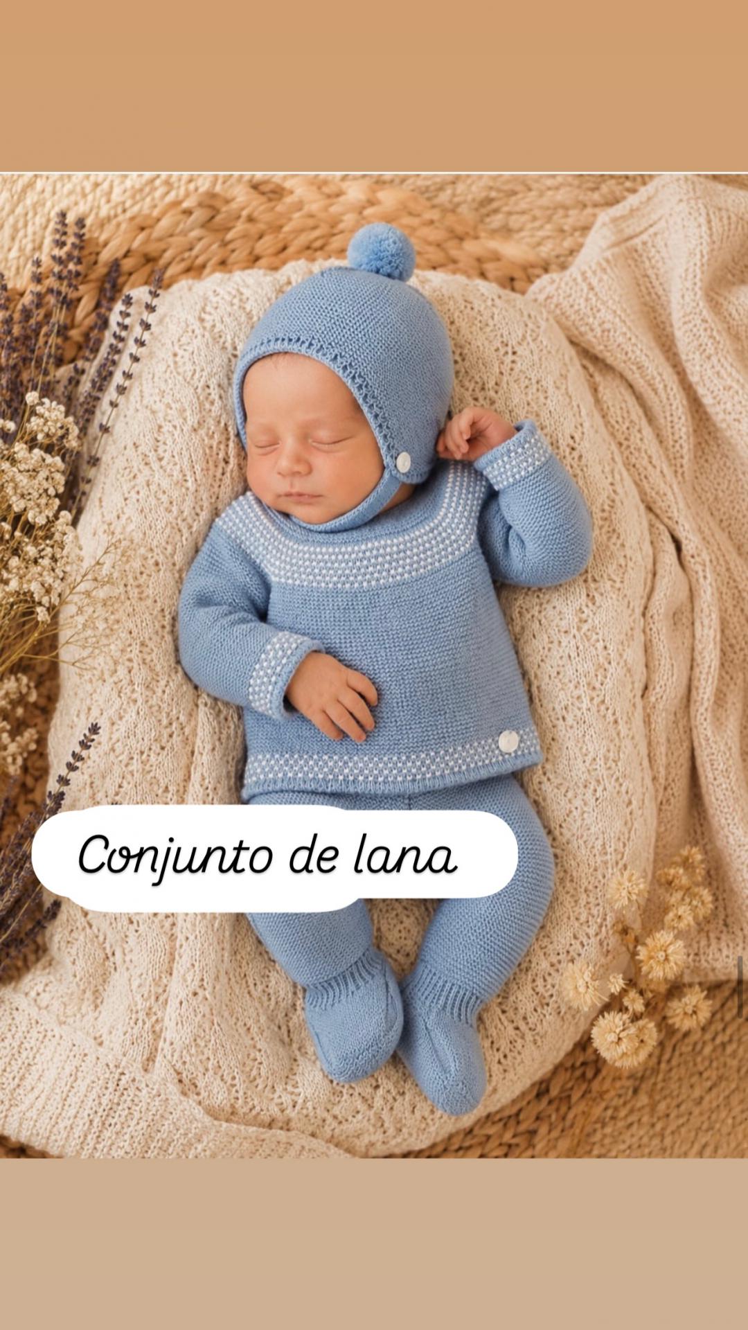 Conjunto lana 3 piezas azuladlo